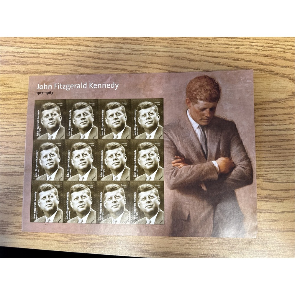 JOHN F KENNEDY 1917-1963 FOREVER STAMPS - 1 FULL SHEET of 12 STAMPS